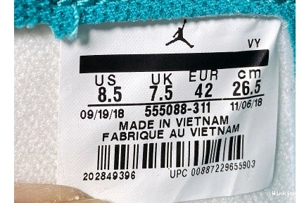 RETRO AIR - JORDAN OG HIGH 555088-311 'TURBO - 1 AIR JORDAN GREEN' 0727